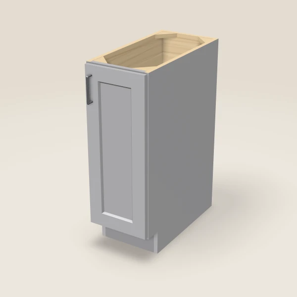 12" Full Height Base Cabinet — Lait Grey, 3D picture
