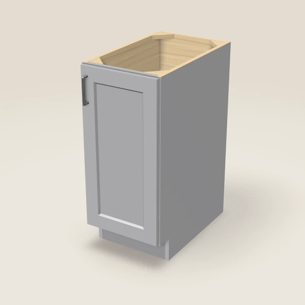 15" Full Height Base Cabinet — Lait Grey, 3D picture