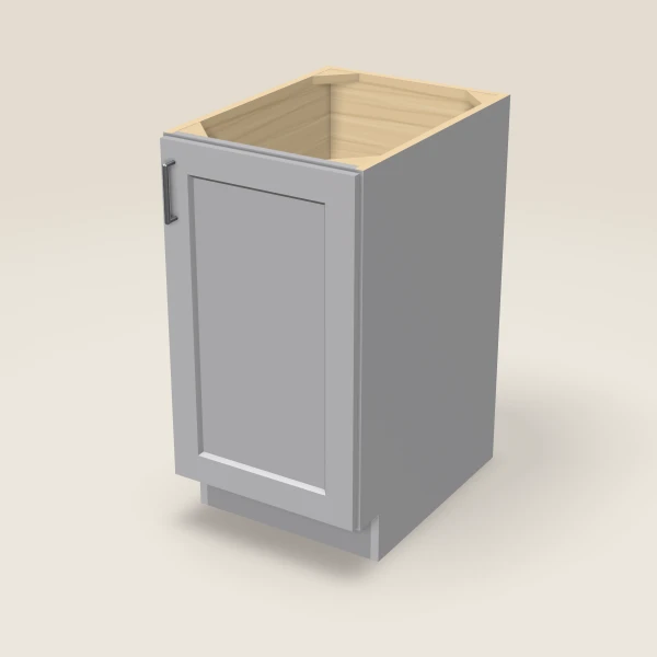 18" Full Height Base Cabinet — Lait Grey, 3D picture