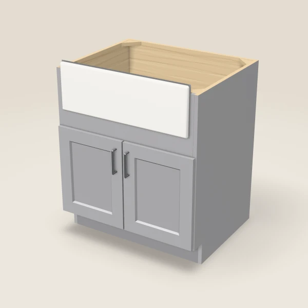 30" Farm Sink Base — Lait Grey, 3D picture