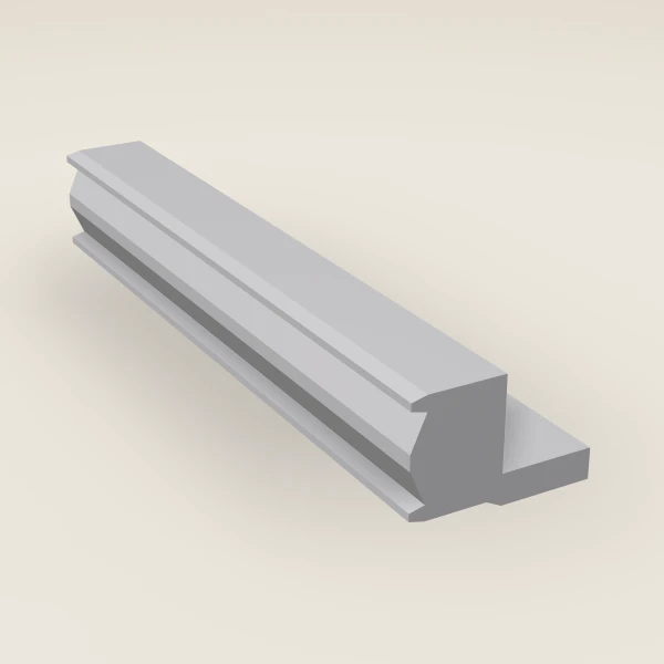 Light Rail Molding — 96" — Lait Grey, 3D picture
