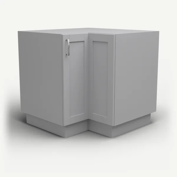 Easy Reach Corner Cabinet, Bi-Fold Door — 36" — Lait Grey, 3D picture