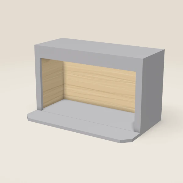 Microwave Oven Cabinet — 30" — Lait Grey, 3D picture
