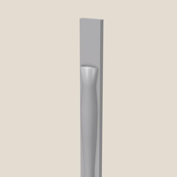 Half Leg POLE75-T390 — 90" High — Lait Grey, 3D picture