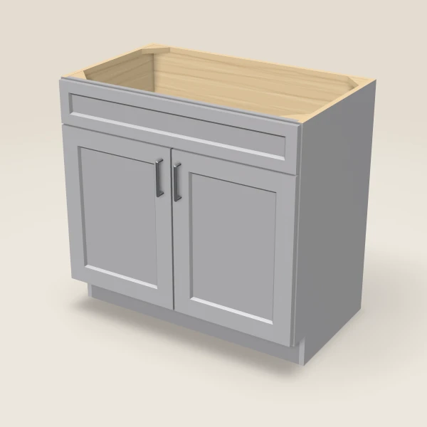 36" Vanity, Doors Only — Lait Grey, 3D picture