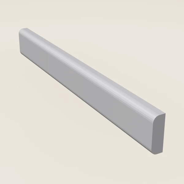 Bull Nose Scribe Molding — 8' — Lait Grey, 3D picture
