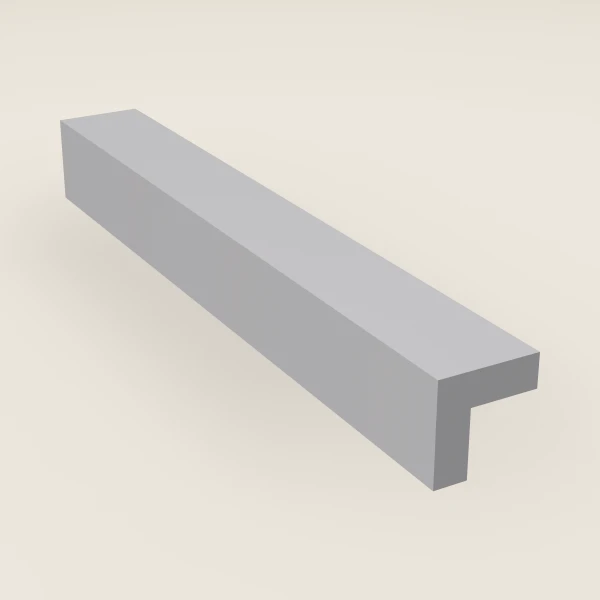 Outside Corner Molding — 8' — Lait Grey, 3D picture