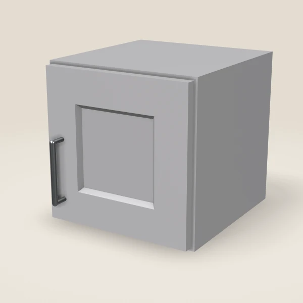 12" Wall Cabinet — 12" High — Lait Grey, 3D picture