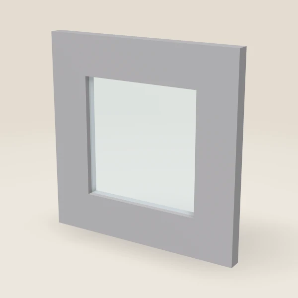 Glass Door for W1212 (11-5/16" × 11-5/16") — Lait Grey, 3D picture