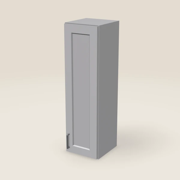 12" Wall Cabinet — 42" High — Lait Grey, 3D picture