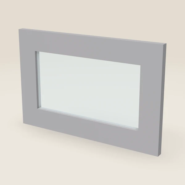 Glass Door for W1812 (17½" × 11-5/16") — Lait Grey, 3D picture