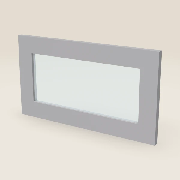 Glass Door for W2112 (20½" × 11-5/16") — Lait Grey, 3D picture