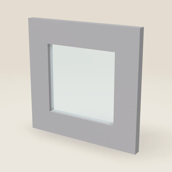 Glass Door for W2412B (11-11/16" × 11-5/16") — Lait Grey, 3D picture