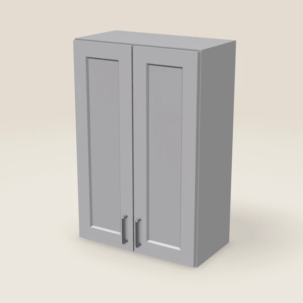 24" Wall Cabinet — 36" High, Double Door — Lait Grey, 3D picture