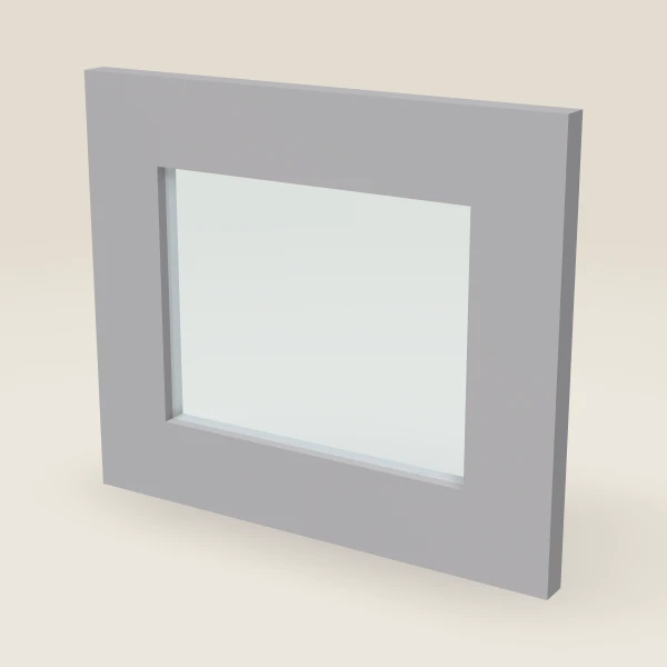 Glass Door for W2712B (13-5/16" × 11-5/16") — Lait Grey, 3D picture