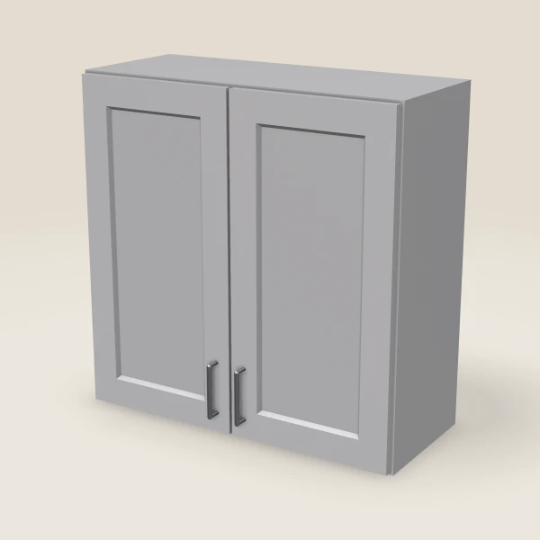 30" Wall Cabinet — 30" High, Double Door — Lait Grey, 3D picture