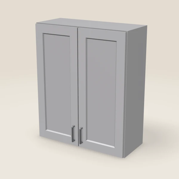 30" Wall Cabinet — 36" High, Double Door — Lait Grey, 3D picture