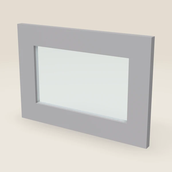 Glass Door for W3312B (16-5/16" × 11-5/16") — Lait Grey, 3D picture