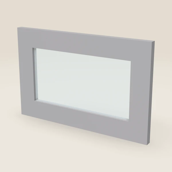 Glass Door for W3612B (17-11/16" × 11-5/16") — Lait Grey, 3D picture