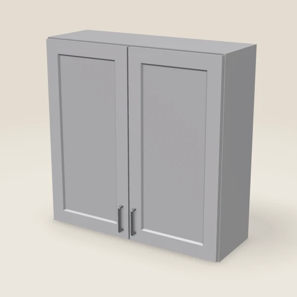 36" Wall Cabinet — 36" High, Double Door — Lait Grey, 3D picture