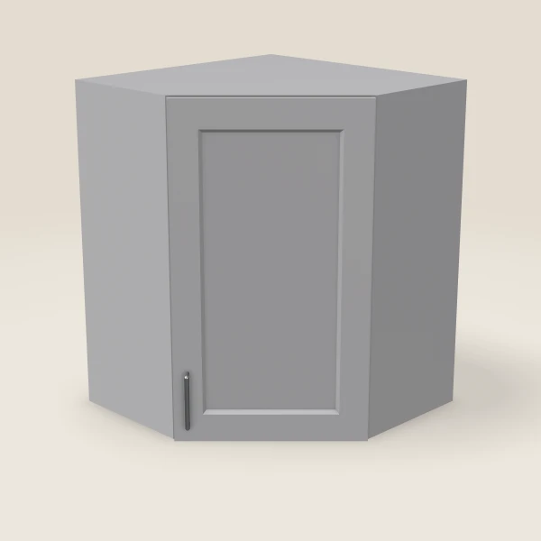 24" Wall Diagonal Corner — 30" High — Lait Grey, 3D picture