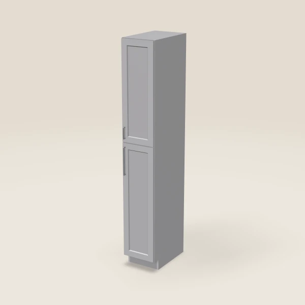 15" Wall Pantry — 96" High — Lait Grey, 3D picture