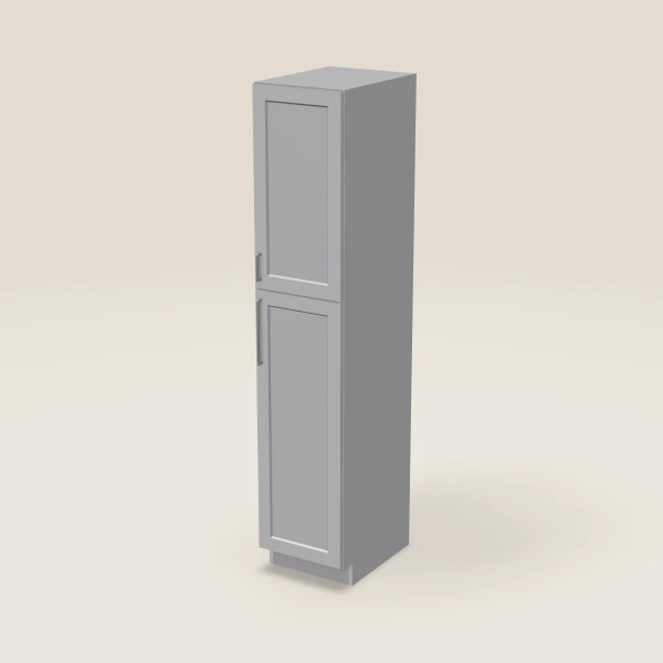 18" Wall Pantry — 90" High — Lait Grey, 3D picture