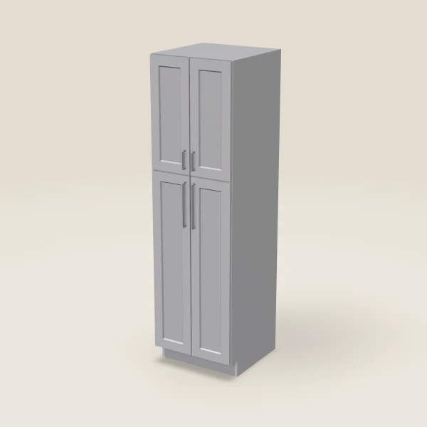 24" Wall Pantry — 84" High — Lait Grey, 3D picture