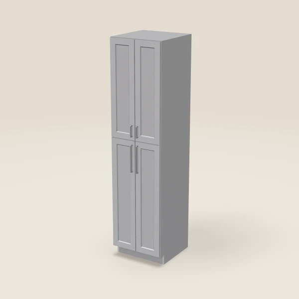 24" Wall Pantry — 96" High — Lait Grey, 3D picture