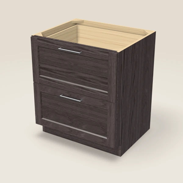 30" 2-Drawer Base — Greystone, 3D picture