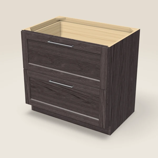 36" 2-Drawer Base — Greystone, 3D picture
