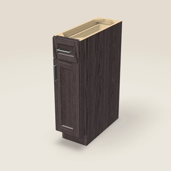 9" Base Cabinet — Greystone, 3D picture