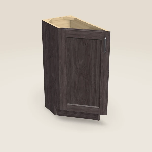 12" Base Transitional — Left — Greystone, 3D picture