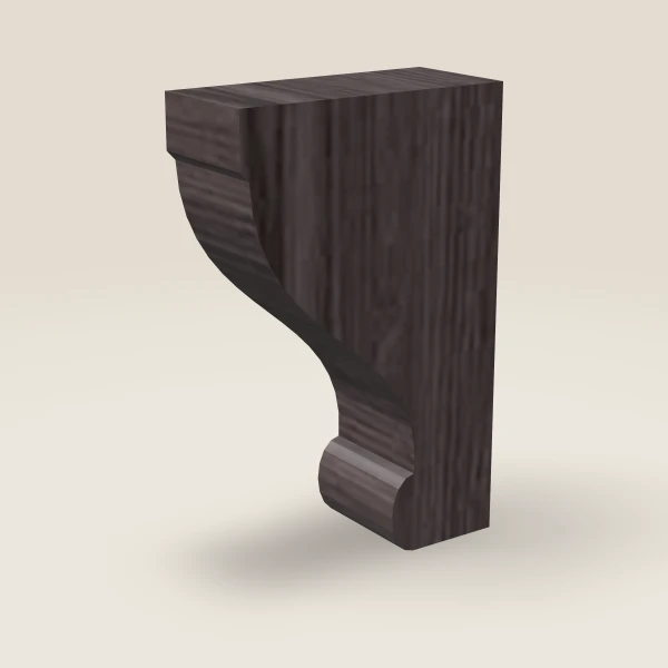 Corbel 75L — 3½" × 12½" — Greystone, 3D picture
