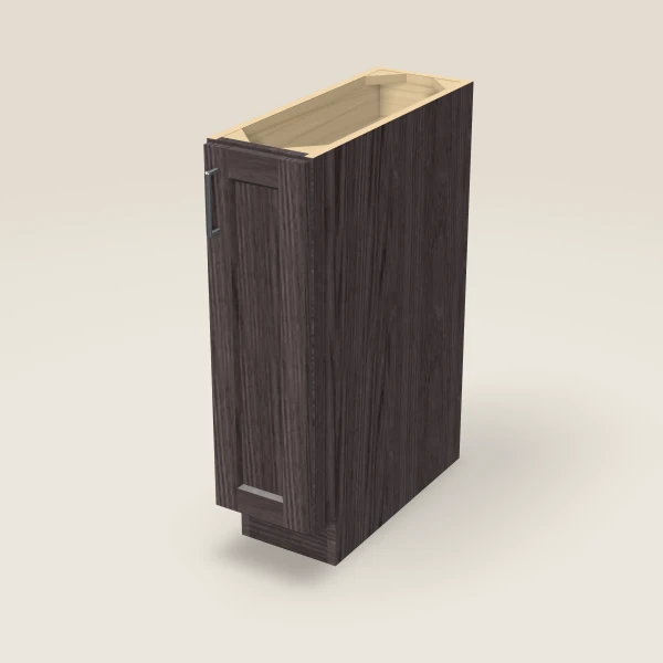 9" Full Height Base Cabinet — Greystone, 3D picture