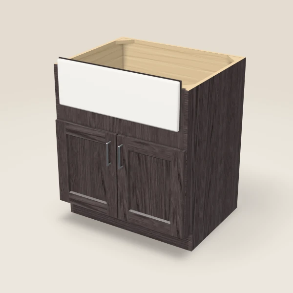 30" Farm Sink Base — Greystone, 3D picture