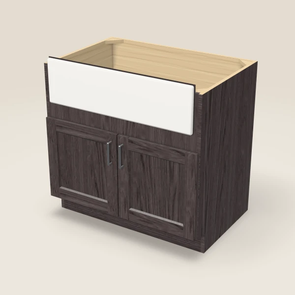 36" Farm Sink Base — Greystone, 3D picture