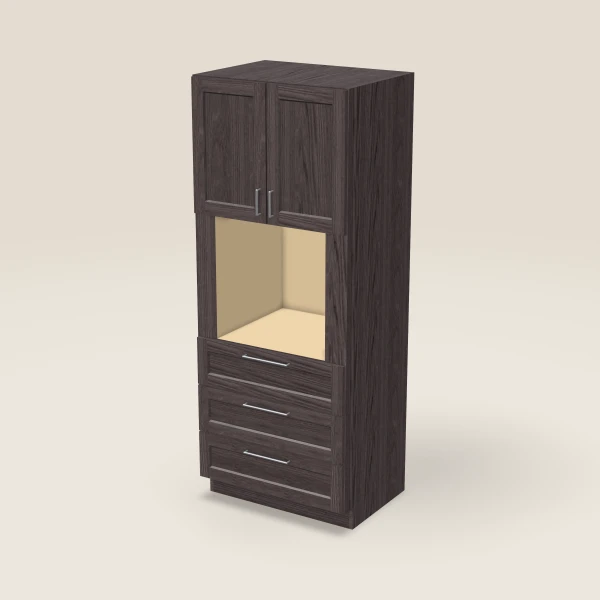 33" Oven Cabinet — 84" High — Greystone, 3D picture