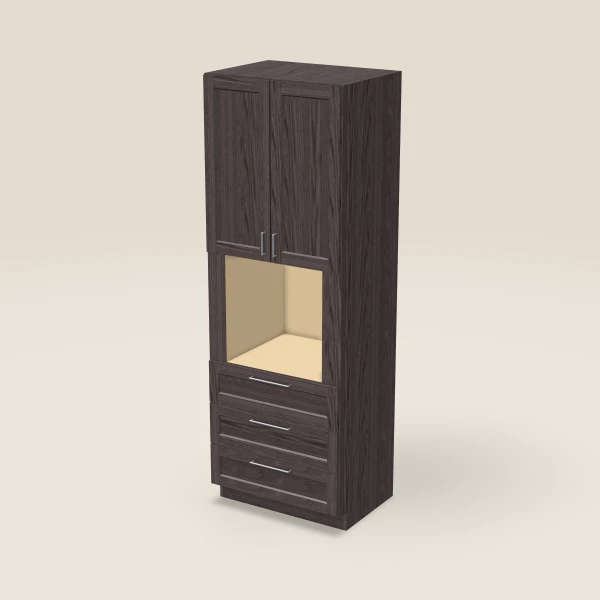 33" Oven Cabinet — 96" High — Greystone, 3D picture