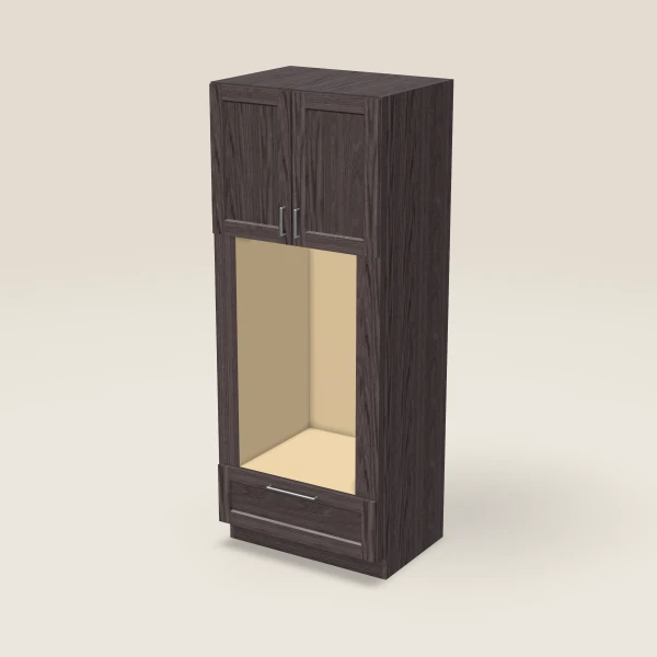 33" Oven Cabinet with Microwave Opening — 84" High — Greystone, 3D picture