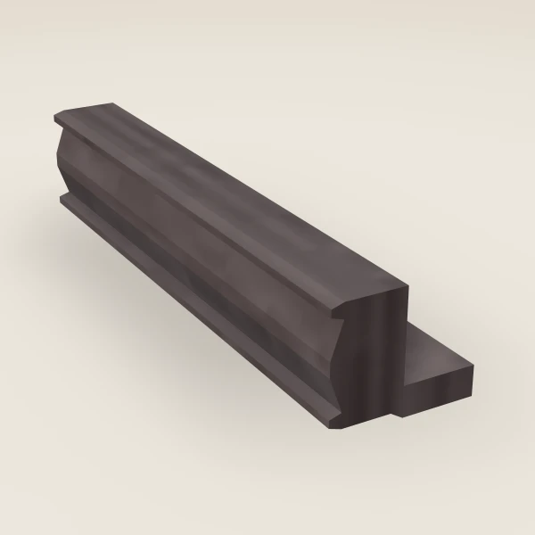 Tall Light Rail Molding — 96" — Greystone, 3D picture