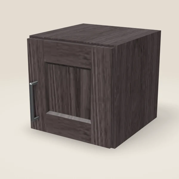 12" Wall Cabinet — 12" High — Greystone, 3D picture
