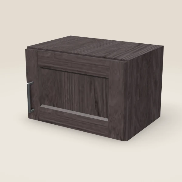 18" Wall Cabinet — 12" High — Greystone, 3D picture