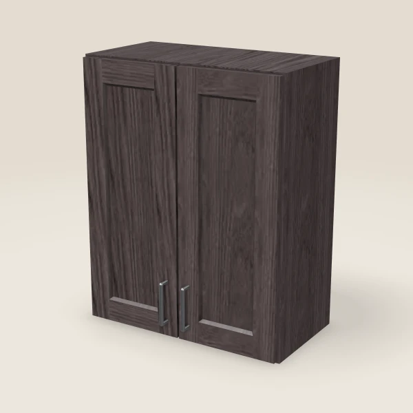 24" Wall Cabinet — 30" High, Double Door — Greystone, 3D picture