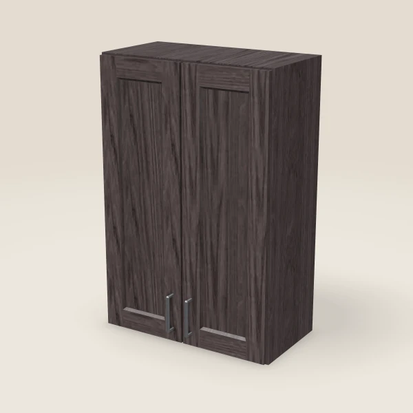 24" Wall Cabinet — 36" High, Double Door — Greystone, 3D picture