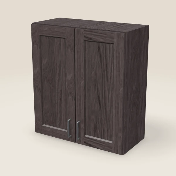 27" Wall Cabinet — 30" High, Double Door — Greystone, 3D picture
