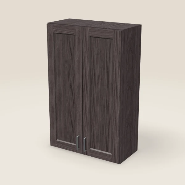 27" Wall Cabinet — 42" High, Double Door — Greystone, 3D picture
