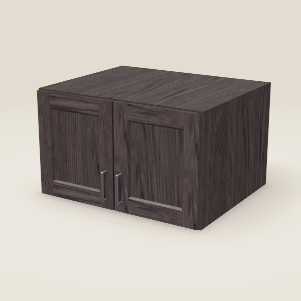 30" Wall Cabinet — 18" High, 24" Deep, Double Door — Greystone, 3D picture