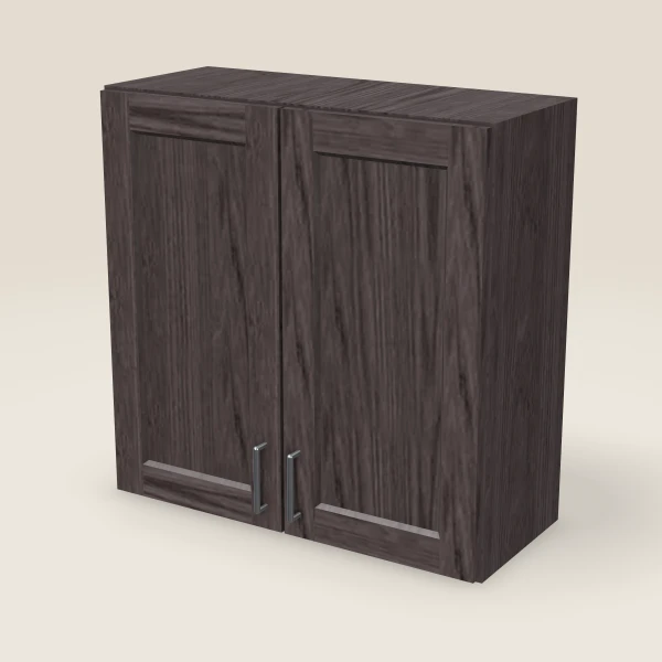 30" Wall Cabinet — 30" High, Double Door — Greystone, 3D picture