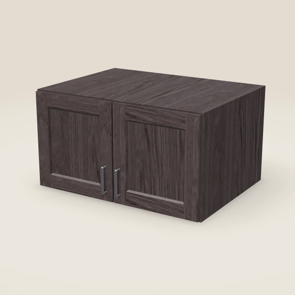 33" Wall Cabinet — 18" High, 24" Deep, Double Door — Greystone, 3D picture